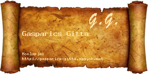 Gasparics Gitta névjegykártya